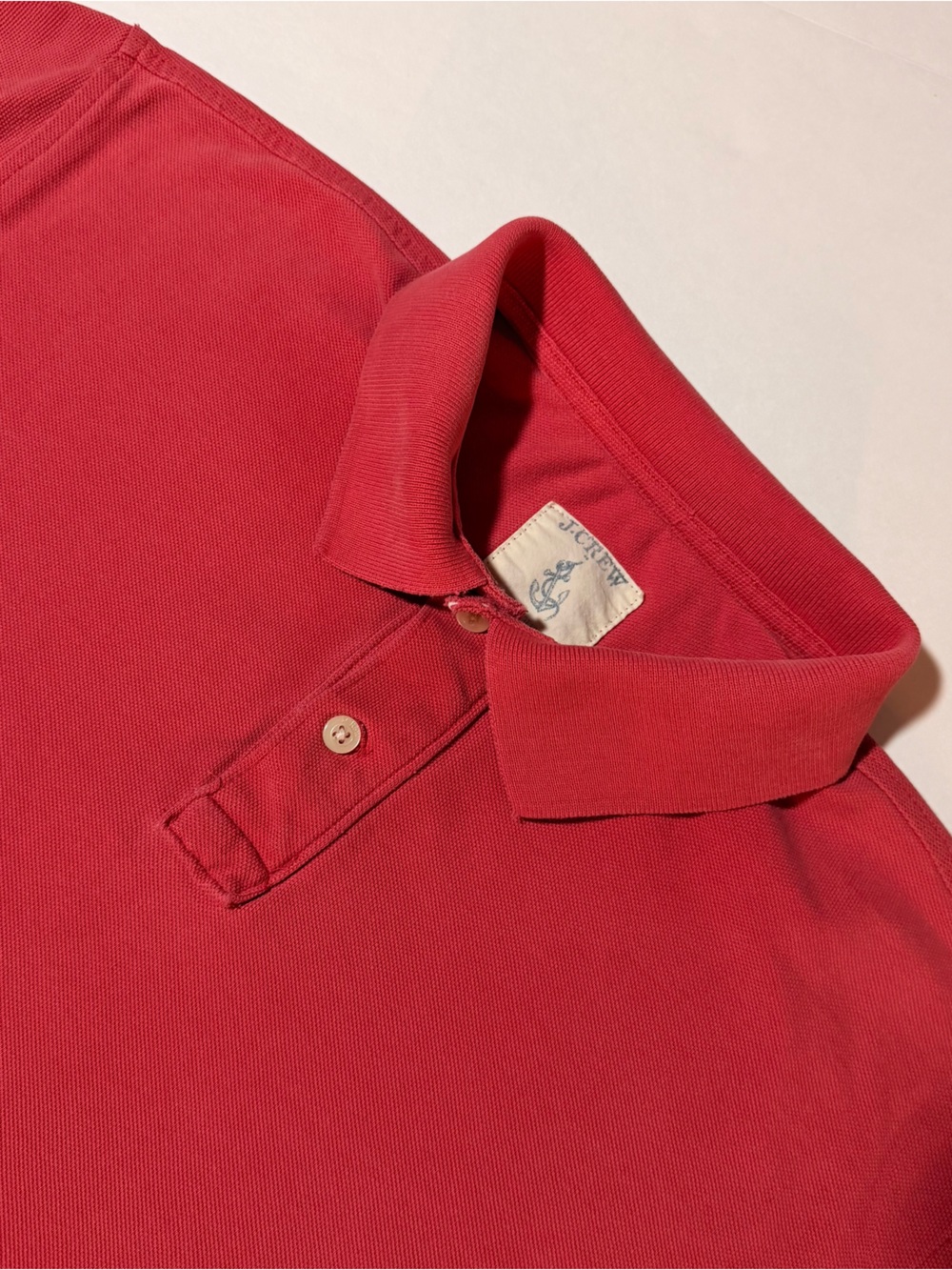 J. Crew Coral-Red Piqué Polo Shirt